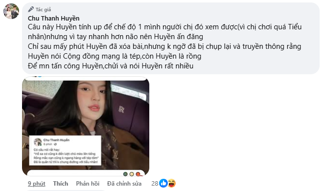 Chu Thanh Huyền tung ghi âm tố người muốn hủy hoại sự nghiệp mình sau vụ 'rồng - tôm': Phía bị tố lên đối chất